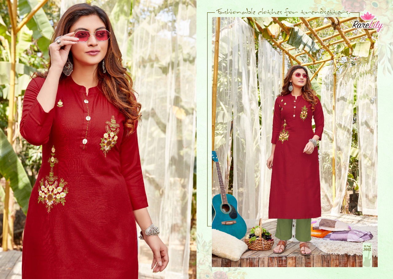 Rare Lily Ovi Fancy Ethnic Wear Rayon Designer Kurti Collection